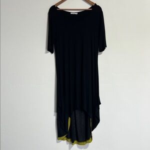 LUUKAA Two-Tone High Low Dress